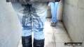 Two Girls Desperate In Public Completely Piss Their Sexy Blue Jeans! 